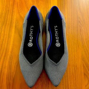Rothy’s birds eye point toe flat, size 8.5